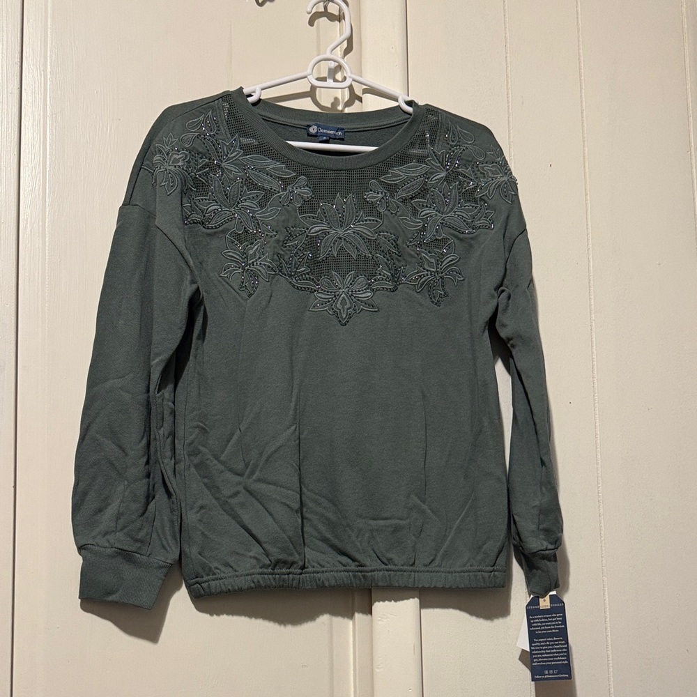 Democracy Teal Sweatshirt